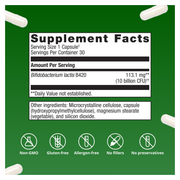 UltraFlora Control Probiotic (30 Capsules) — Supplement Facts