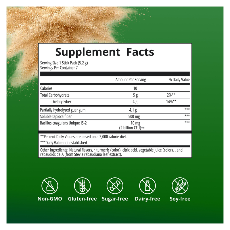 UltraFlora Fiber, Prebiotic & Probiotic Powder (Orange) (155 g) — Supplement Facts
