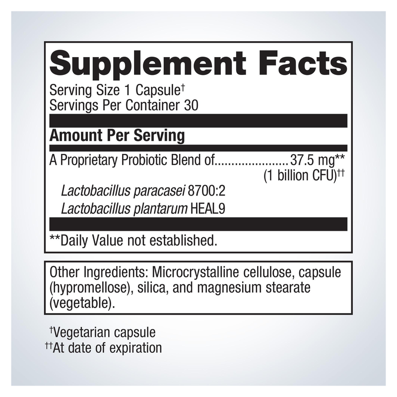 UltraFlora Immune Booster Probiotic (30 Capsules) — Supplement Facts