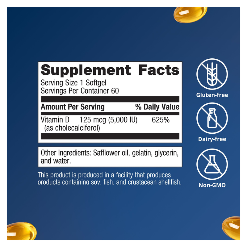 Vitamin D3 5000 (120 Softgels)