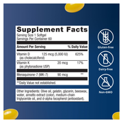 Vitamin D3 5000 + K (60 Softgels)