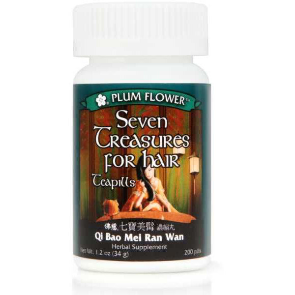 Seven Treasures For Hair Teapills (Qi Bao Mei Ran Wan) (200 Pills)