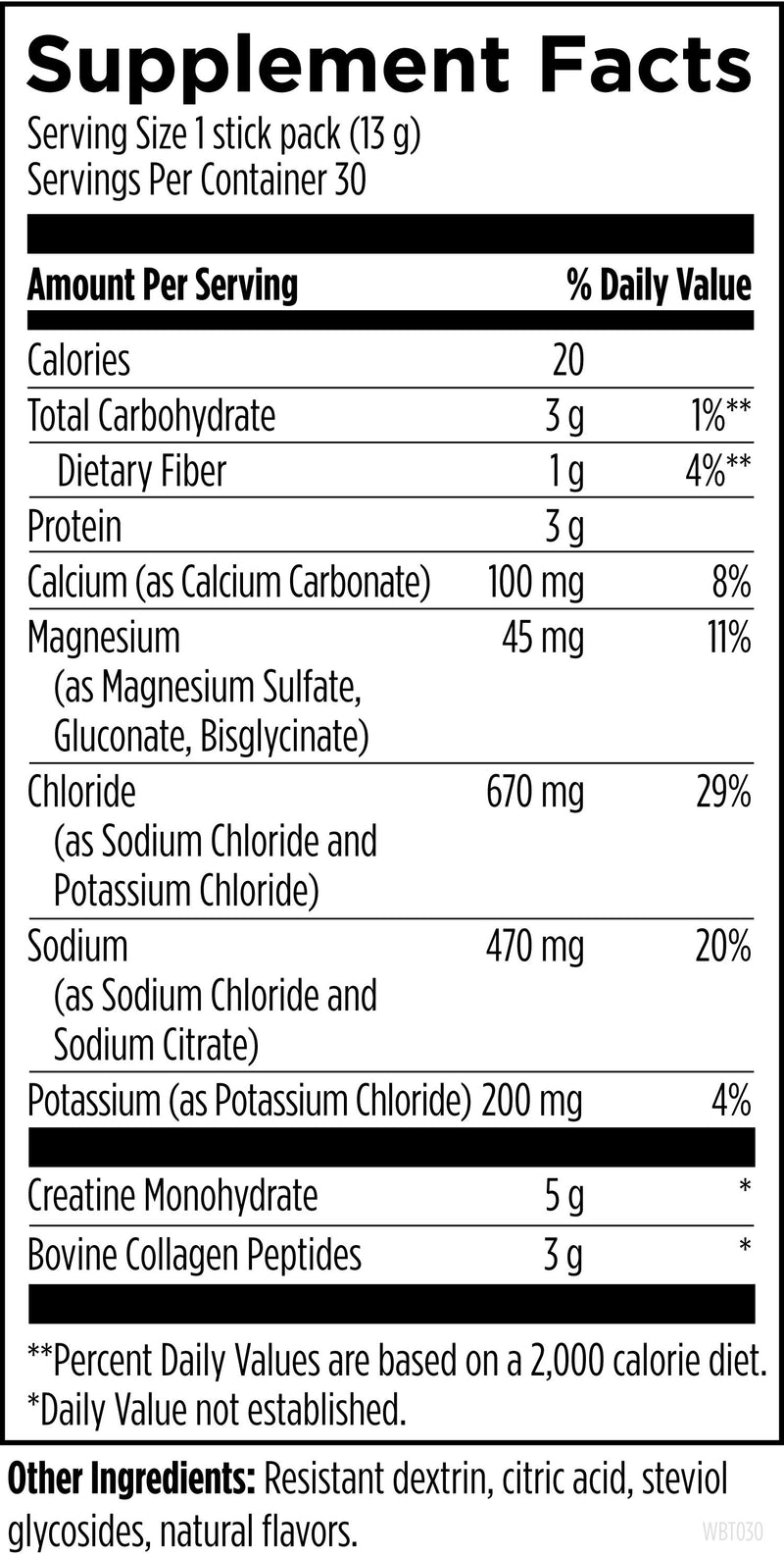 Whole Body Trio (30 Packets) Supplement Facts