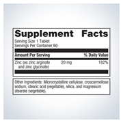 Zinc A.G. — Supplement Facts