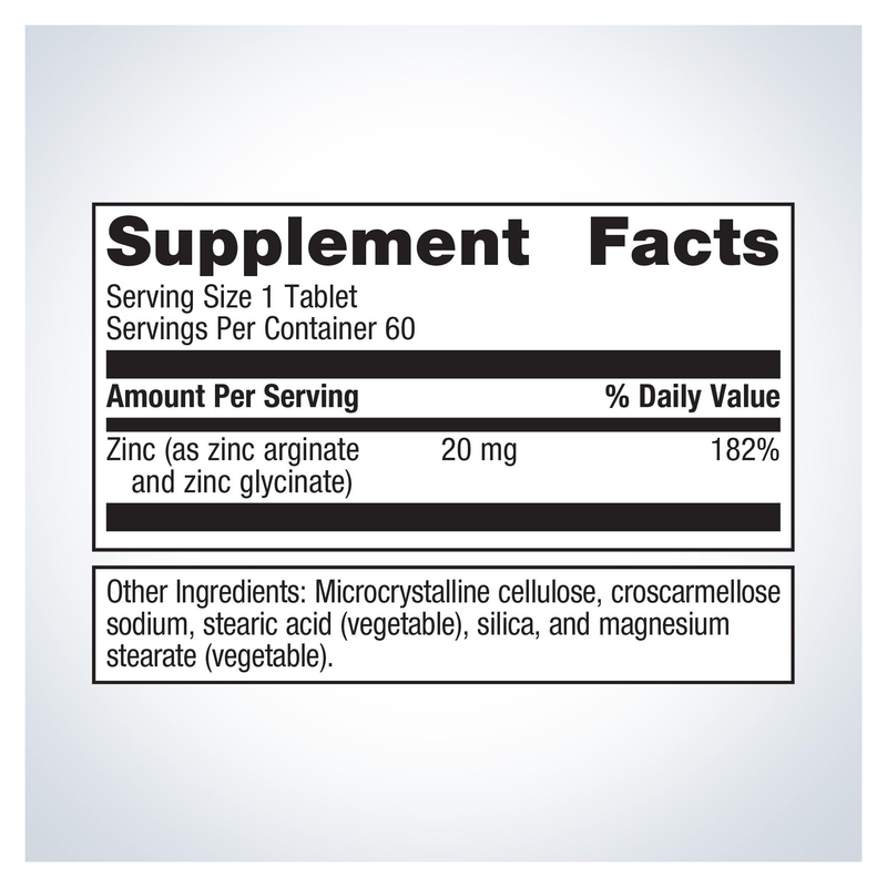 Zinc A.G. — Supplement Facts