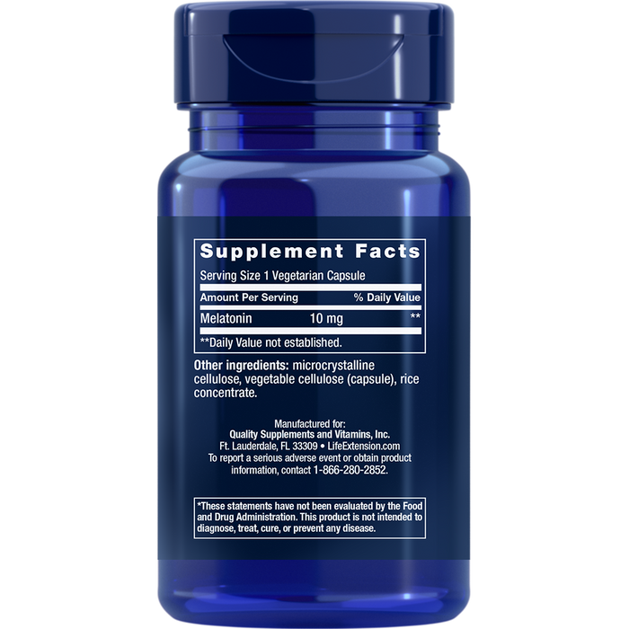 Melatonin (10 mg) (60 Capsules)-Vitamins & Supplements-Life Extension-Pine Street Clinic