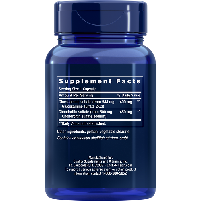 Glucosamine/Chondroitin Formula (100 Capsules)-Vitamins & Supplements-Life Extension-Pine Street Clinic