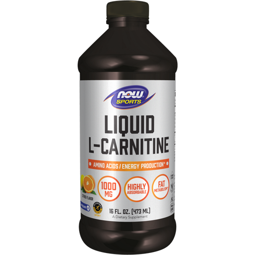 Liquid Carnitine 1000 mg (16 Fl Oz)-Vitamins & Supplements-NOW-Pine Street Clinic