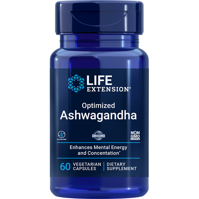 Optimized Ashwagandha Extract (Stimulant Free) 125 mg (60 Capsules)-Life Extension-Pine Street Clinic