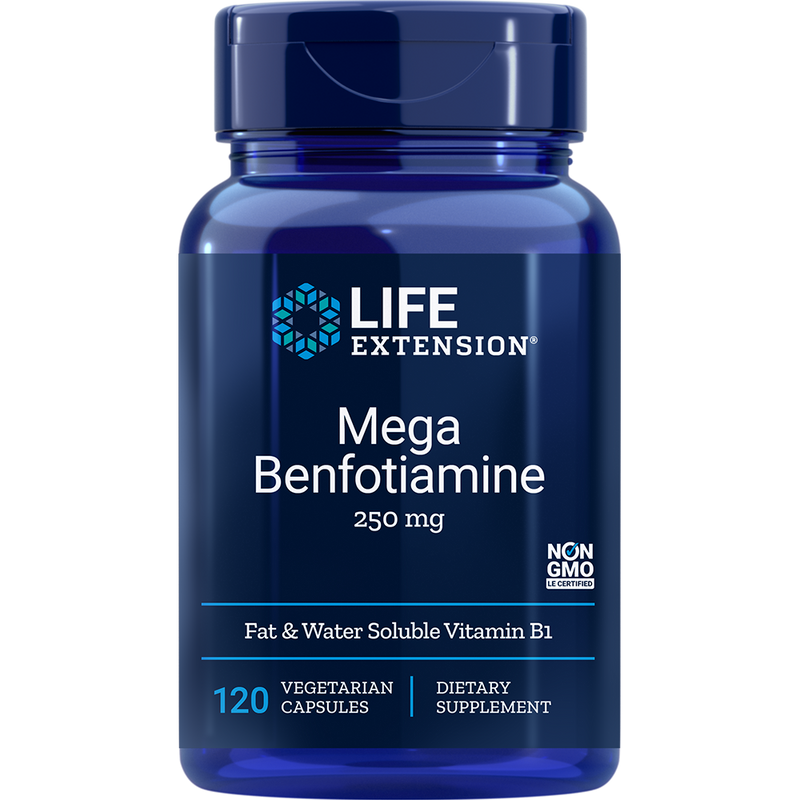 Mega Benfotiamine 250 mg (Vitamin B1) (120 Capsules)