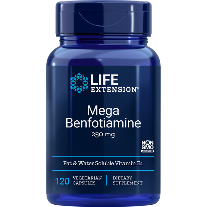 Mega Benfotiamine 250 mg (Vitamin B1) (120 Capsules)-Vitamins & Supplements-Life Extension-Pine Street Clinic