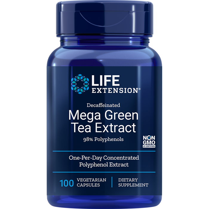 Mega Green Tea Decaffeinated (100 Capsules)-Vitamins & Supplements-Life Extension-Pine Street Clinic