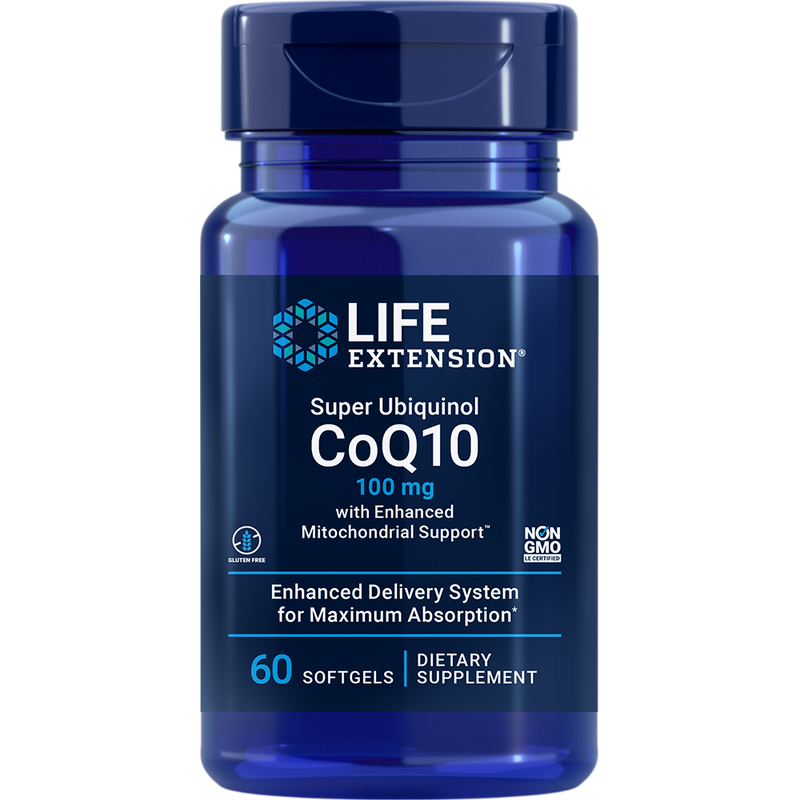 Super Ubiquinol CoQ10 with Enhanced Mitochondrial Support 100 mg (60 Softgels)