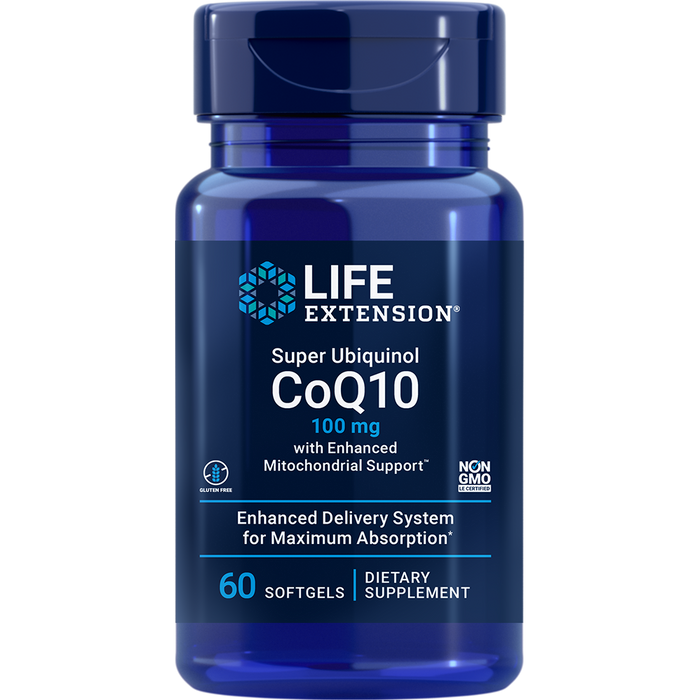 Super Ubiquinol CoQ10 with Enhanced Mitochondrial Support 100 mg (60 Softgels)-Vitamins & Supplements-Life Extension-Pine Street Clinic
