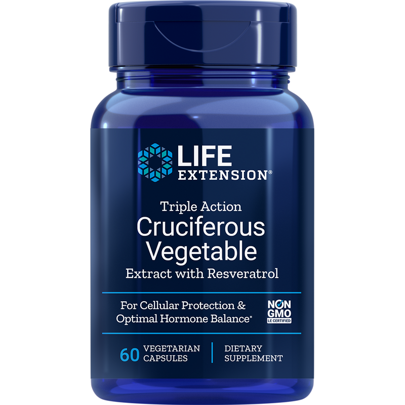 Triple Action Cruciferous Vegetable Extract with Resveratrol (60 Capsules)