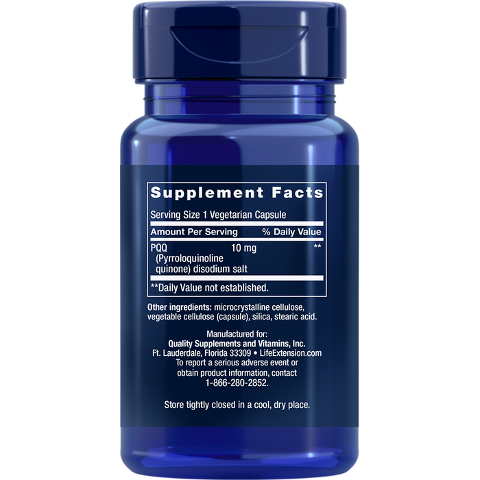 PQQ Caps (10 mg) (30 Capsules)-Vitamins & Supplements-Life Extension-Pine Street Clinic