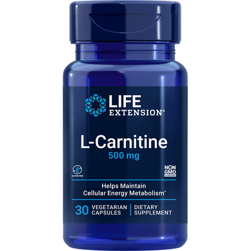 L-Carnitine 500 mg (30 Capsules)-Vitamins & Supplements-Life Extension-Pine Street Clinic