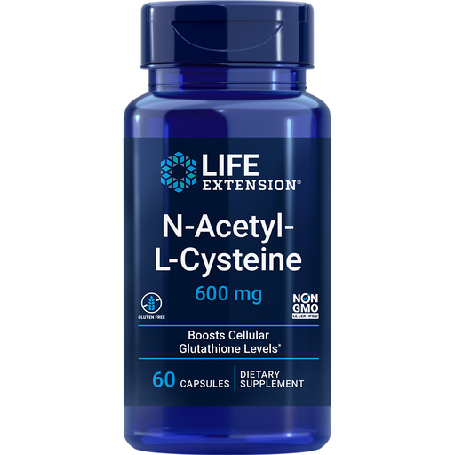N-Acetyl-L-Cysteine (NAC) (600 mg) (60 Capsules)-Vitamins & Supplements-Life Extension-Pine Street Clinic