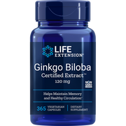 Ginkgo Biloba Certified Extract (120 mg) (365 Capsules)