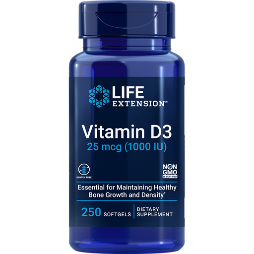 Vitamin D3 1000 IU (250 Capsules)-Vitamins & Supplements-Life Extension-Pine Street Clinic