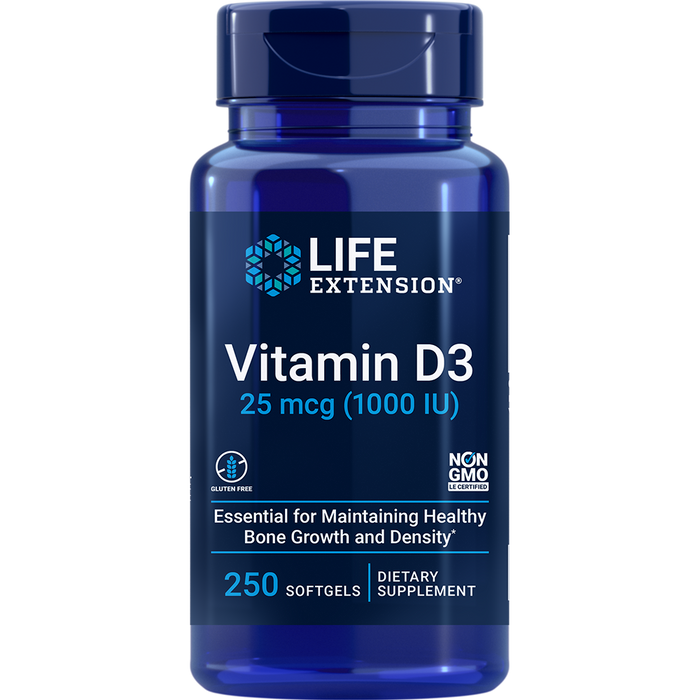 Vitamin D3 1000 IU (250 Capsules)-Life Extension-Pine Street Clinic