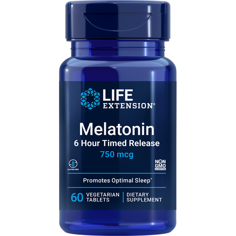 Melatonin 3 mg 6-Hour Time Release (60 Capsules)