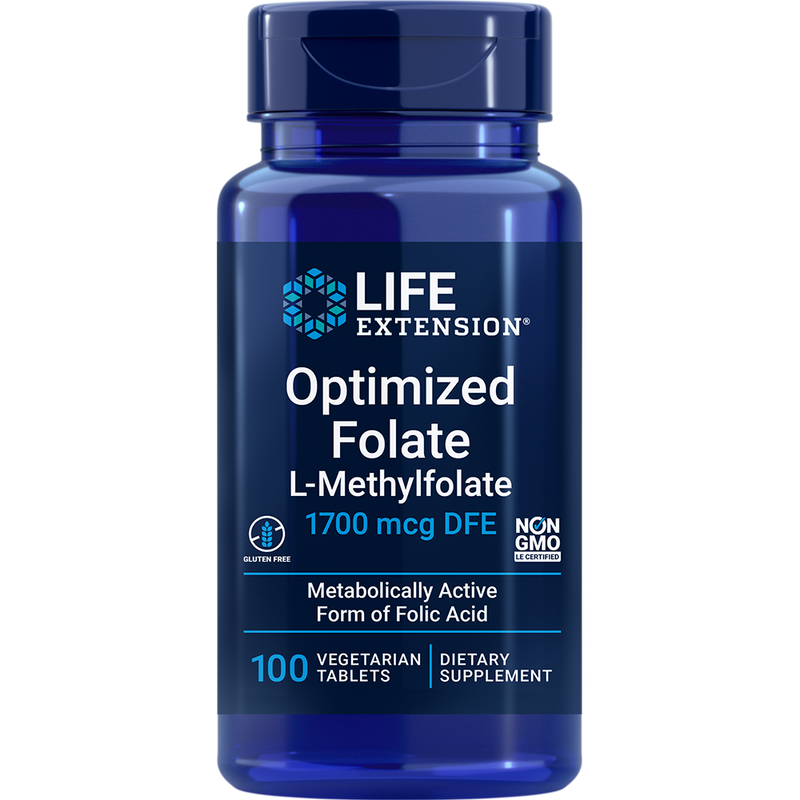 Optimized Folate (L-Methylfolate) 1700 mcg (100 Tablets)