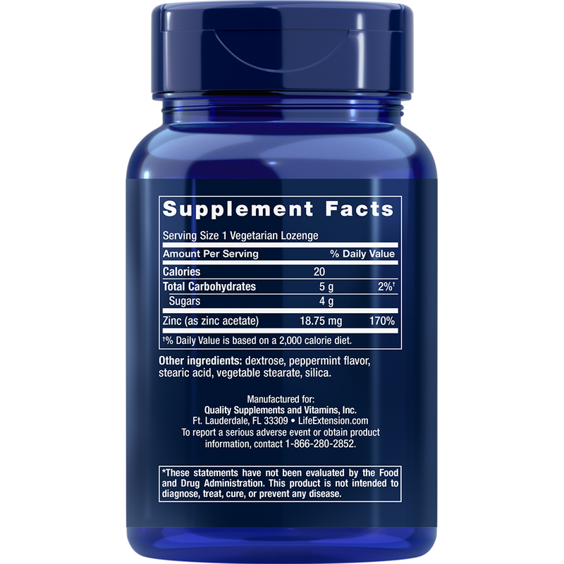 Enhanced Zinc Lozenges (Peppermint) (30 Lozenges)