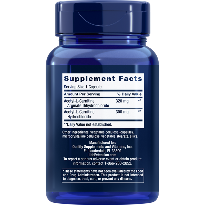 Acetyl-L-Carnitine Arginate (90 Capsules)
