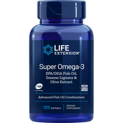Super Omega-3 EPA/DHA with Sesame Lignans & Olive Extract (120 Softgels)