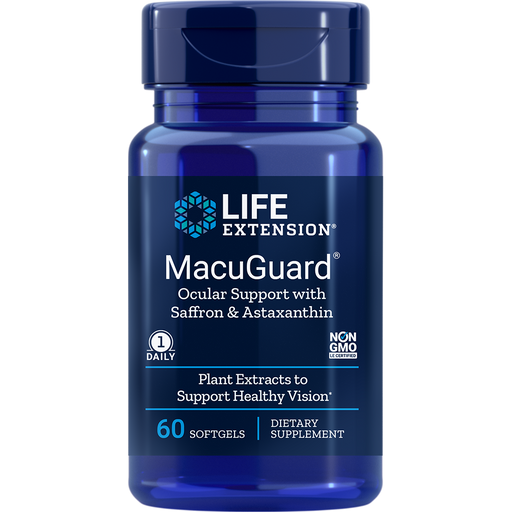MacuGuard Ocular Support with Saffron & Astaxanthin (60 Softgels)-Vitamins & Supplements-Life Extension-Pine Street Clinic
