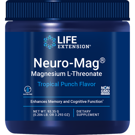 Neuro-Mag® Magnesium L-Threonate (Tropical Punch) (93.35 Grams)-Vitamins & Supplements-Life Extension-Pine Street Clinic