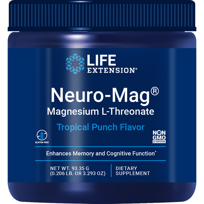 Neuro-Mag® Magnesium L-Threonate (Tropical Punch) (93.35 Grams)-Life Extension-Pine Street Clinic