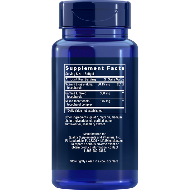 Gamma E Mixed Tocopherol & Tocotrienols (60 Softgels)