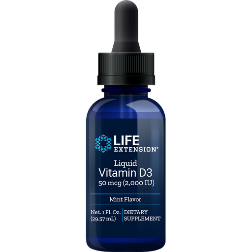 Liquid Vitamin D3 (2,000 IU) (Mint Flavor) (1 fl. ounce)-Vitamins & Supplements-Life Extension-Pine Street Clinic