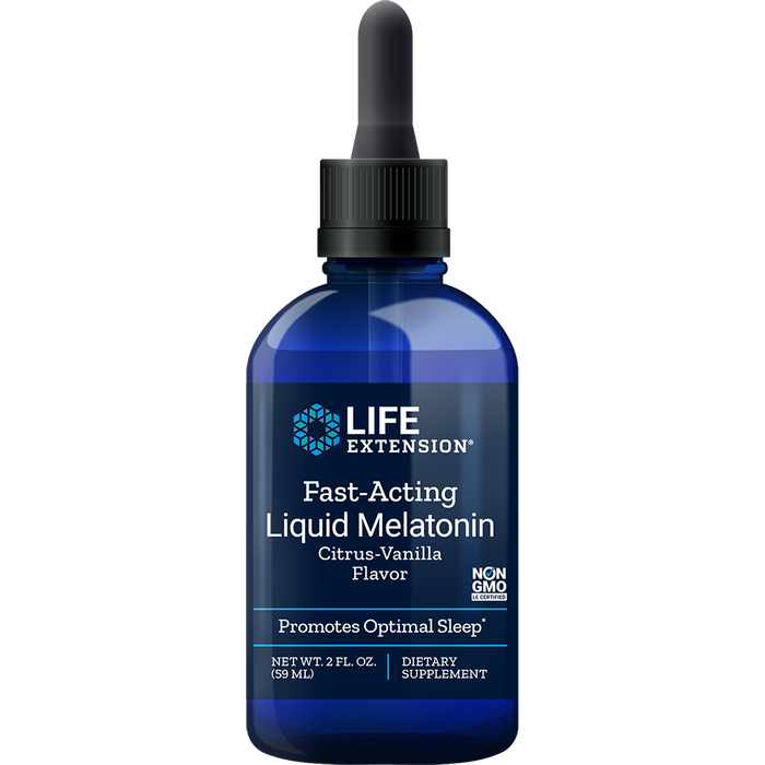 Fast-Acting Liquid Melatonin (3 mg) (Citrus-Vanilla) (2 fl oz)-Vitamins & Supplements-Life Extension-Pine Street Clinic