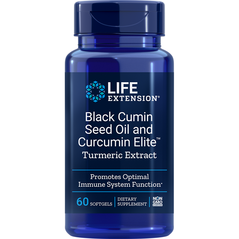 Black Cumin Seed Oil with Curcumin Elite Turmeric Extract (60 Softgels)