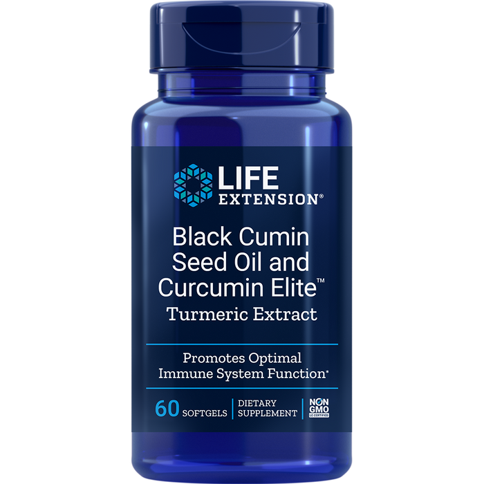 Black Cumin Seed Oil with Curcumin Elite Turmeric Extract (60 Softgels)-Life Extension-Pine Street Clinic