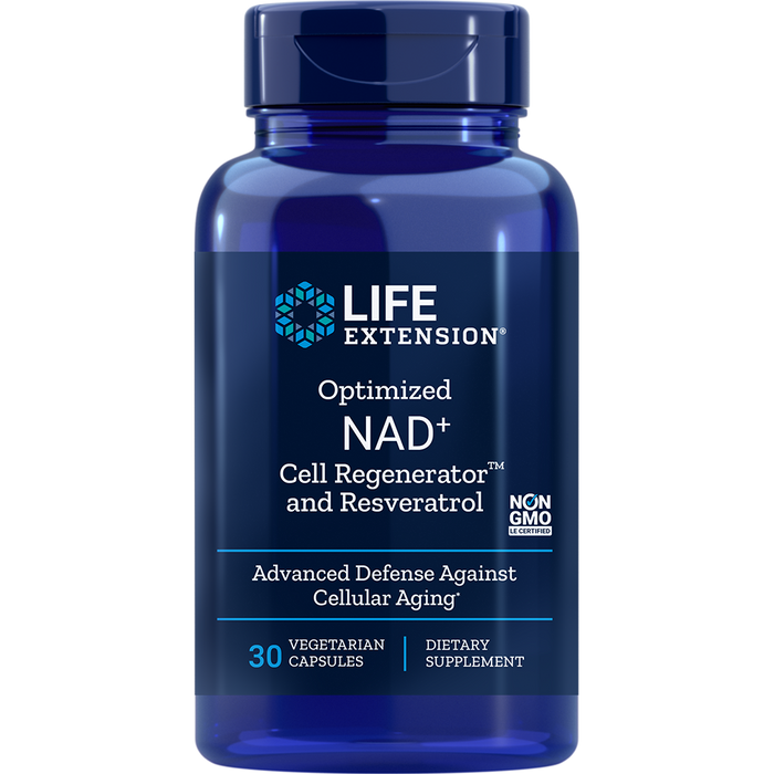Optimized NAD+ Cell Regenerator with Resveratrol (30 Capsules)-Vitamins & Supplements-Life Extension-Pine Street Clinic