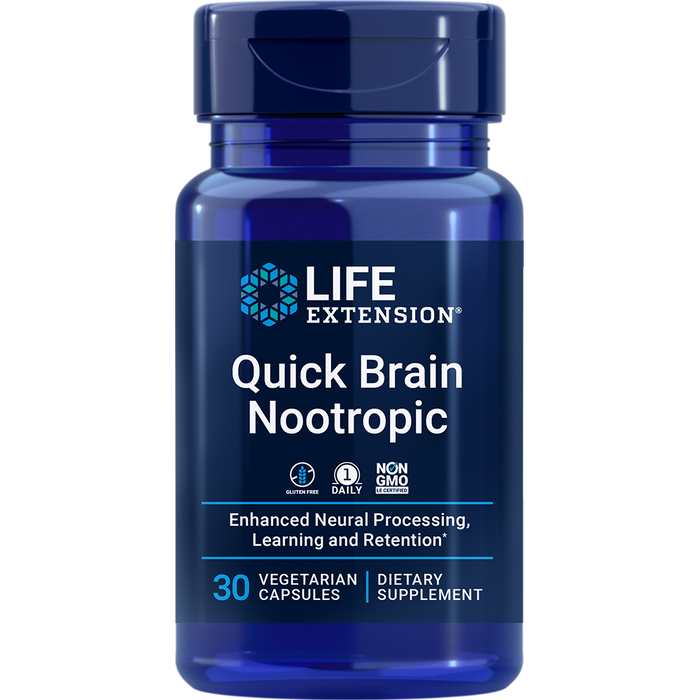 Quick Brain Nootropic (30 Capsules)-Vitamins & Supplements-Life Extension-Pine Street Clinic