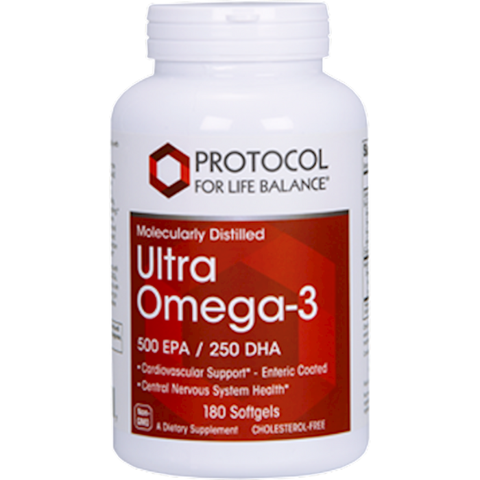 Ultra Omega-3 (500/250)-Vitamins & Supplements-Protocol For Life Balance-180 Softgels-Pine Street Clinic
