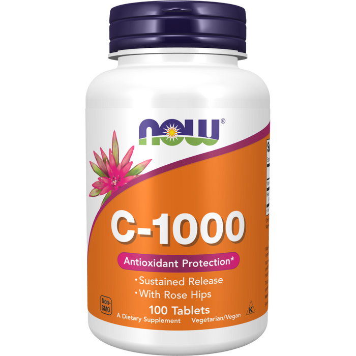 Vitamin C-1000 (Sustained Release)-Vitamins & Supplements-NOW-100 Tablets-Pine Street Clinic