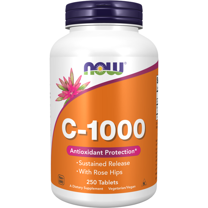 Vitamin C-1000 (Sustained Release)-Vitamins & Supplements-NOW-250 Tablets-Pine Street Clinic