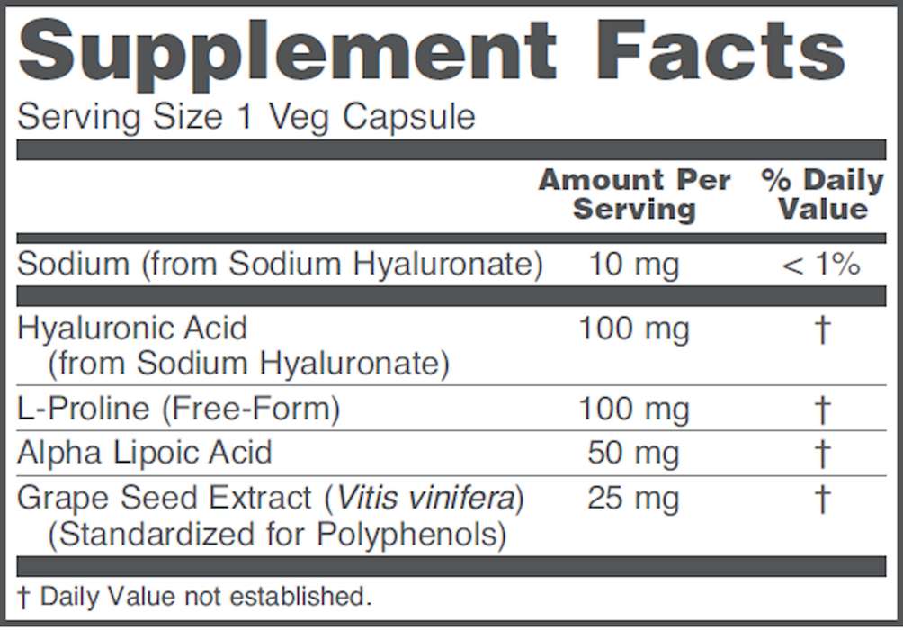 Hyaluronic Acid (60 Capsules)-Vitamins & Supplements-Protocol For Life Balance-Pine Street Clinic