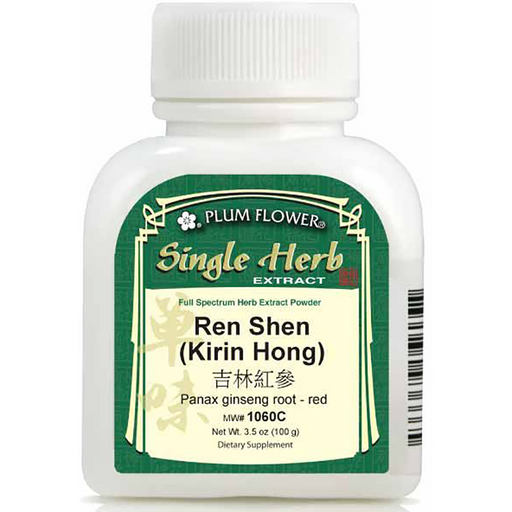 Ren Shen (Kirin Hong) (Red Panax ginseng root) Extract Powder (100 g)-Chinese Formulas-Plum Flower-Pine Street Clinic