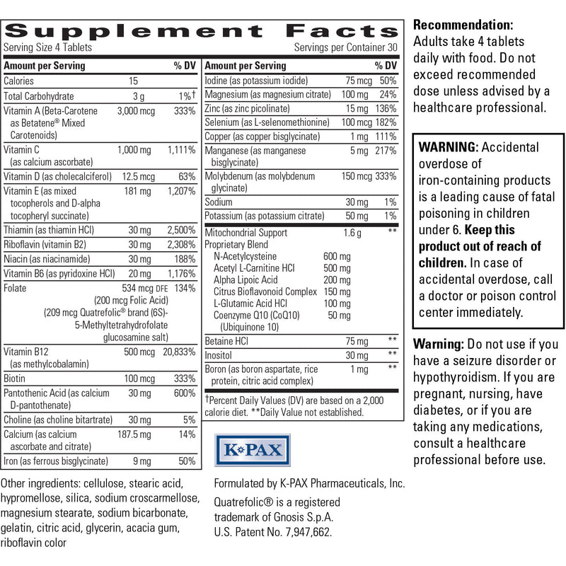 K-Pax Mitonutrients (120 Tablets)