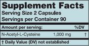 NAC (N-Acetyl-L-Cysteine) (180 Capsules)