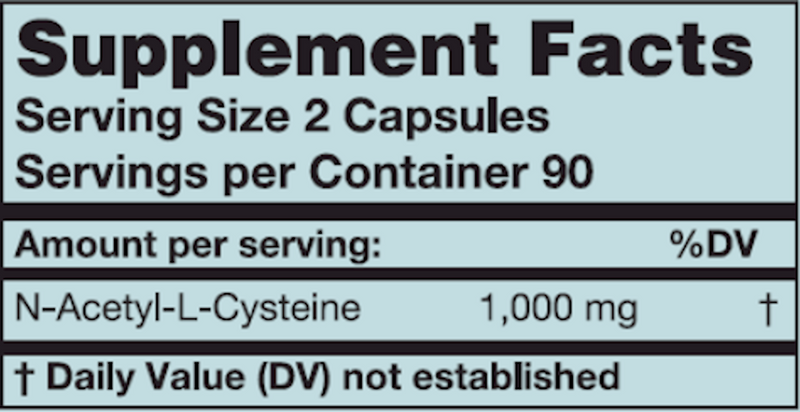 NAC (N-Acetyl-L-Cysteine) (180 Capsules)