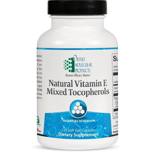 Natural Vitamin E Mixed Tocopherols-Vitamins & Supplements-Ortho Molecular Products-120 Softgels-Pine Street Clinic