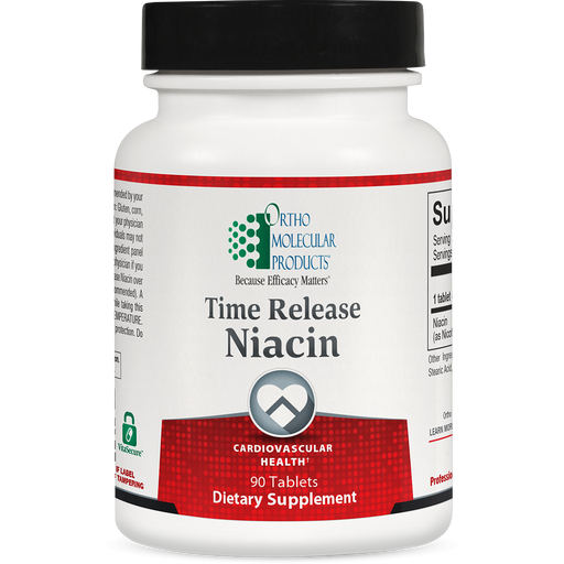 Time Release Niacin (90 Tablets)-Vitamins & Supplements-Ortho Molecular Products-Pine Street Clinic